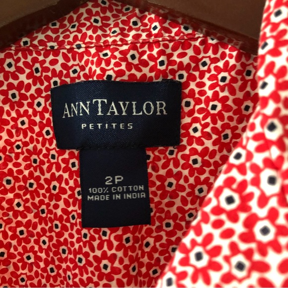 Ann Taylor Floral Top Sz 2P - Picture 3 of 5
